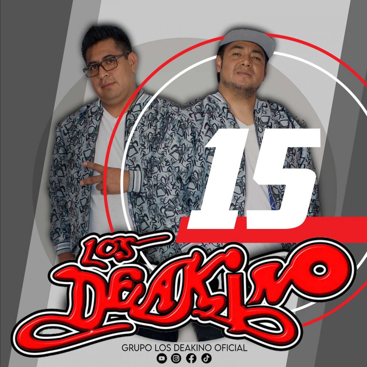 Transmisión Sonidera 15 de Son Sonidero Radio con el grupo Los Deakino y fondo gris