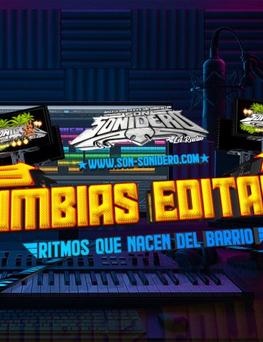 Estudio sonidero con luces y diseño especial para cumbias editadas